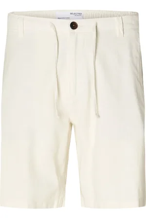 SELECTED Slhregular-Brody Linen Shorts Noos Cream