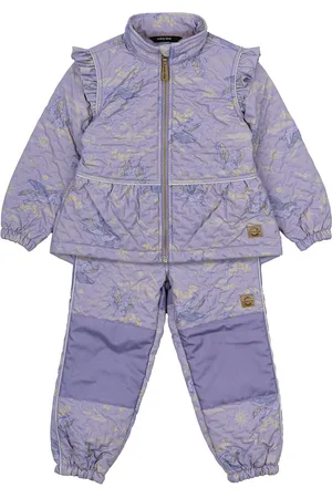 Mikk-Line Thermal+ Frill Set Aop Purple