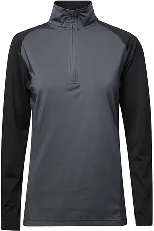 Backtee Ladies Zipneck Baselayer Grey