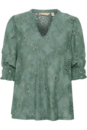Culture Cuolu Ss Blouse Green