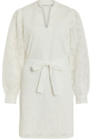 VILA Visine L/S Short Dress White