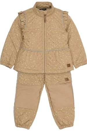 Mikk-Line Thermal+ Frill Set Aop Beige