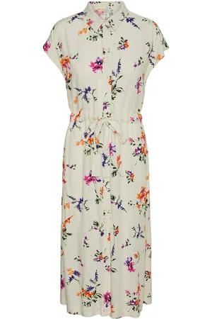 Y.A.S Asina Cs Midi Belt Dress S. Noos White