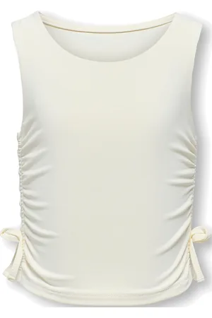 ONLY Kogea S/L Ruching Top Jrs Cream