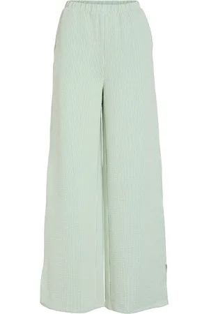 VILA Vistriplo Hw Wide Pants Green