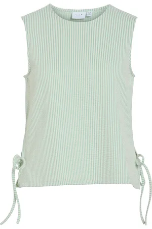 VILA Vistriplo Tie S/L Top Green