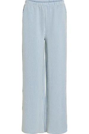 VILA Vistriplo Hw Wide Pants Blue