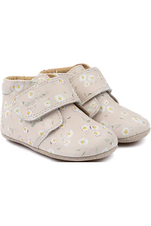 Pom Pom Beginners Velcro Print Beige