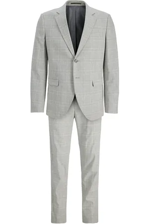 JACK & JONES Jprriviera Linen Suit Slim Fit Sn Grey Jack & J S