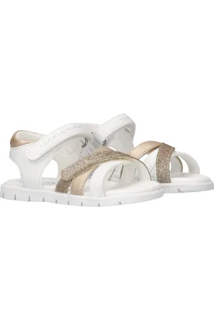 Tommy Hilfiger Girls Glitter Velcro Sandals White