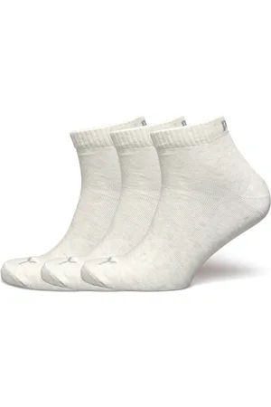 PUMA Unisex Quarter Plain 3P Cream