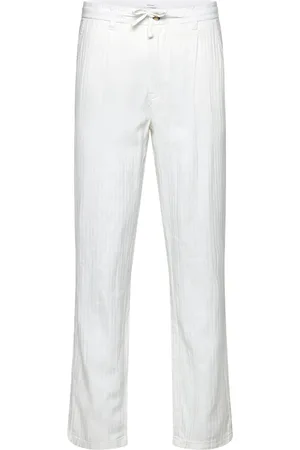 Lindbergh Linen Blend Herringb Pants White