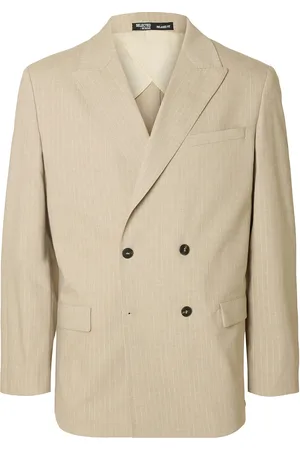 SELECTED Slhrelaxed- Finn Pinstriped Db Blz Beige