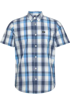 Lee Lee Button Down Ss Blue