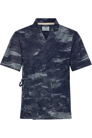 Anerkjendt Akjesper Denim Jacq S/S Kimono Blue