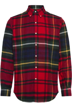 Ralph Lauren Classic Fit Plaid Flannel Shirt Red