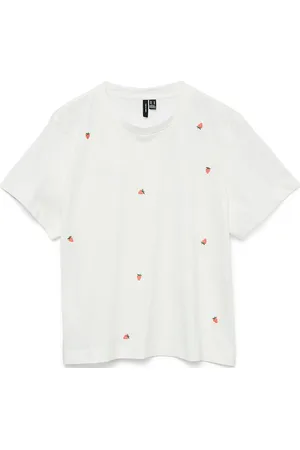 VERO MODA Vmsolvei Mette Ss Top Box Jrs Spe Ga White