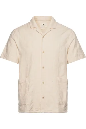 Anerkjendt Akleon Check Pattern Ss Shirt Cream