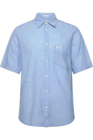 Wrangler Ss 1 Pkt Shirt Blue