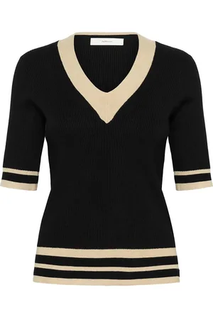 INWEAR Leenahiw V-Neck Blouse Black