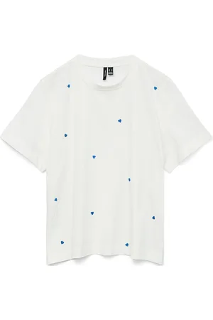 VERO MODA Vmsolvei Mette Ss Top Box Jrs Spe Ga White