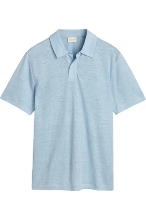 GANT Linen Ss Polo Blue