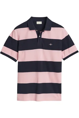 GANT Block Stripe Polo Pink