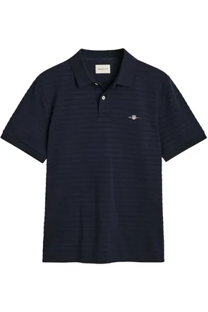 GANT Texture Stripe Polo Black