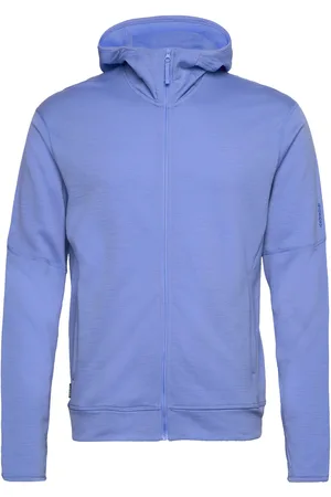 Icebreaker M Mer 360 Realfleece Elem Ls Z Hood Blue