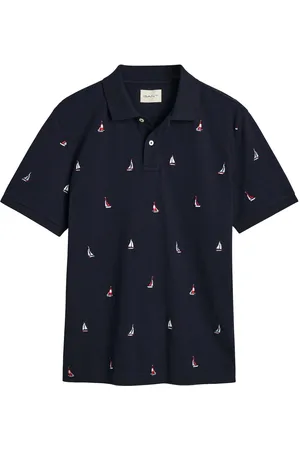 GANT Embroidered Graphic Polo Blue
