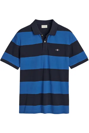 GANT Block Stripe Polo Blue