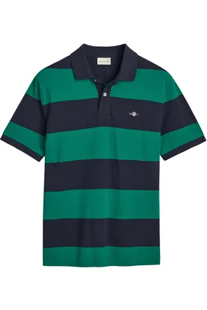 GANT Block Stripe Polo Green