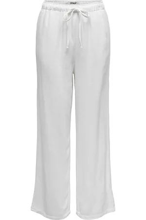 ONLY Onlsiesta Mw Pull-Up Linen Bl Pnt Noos White