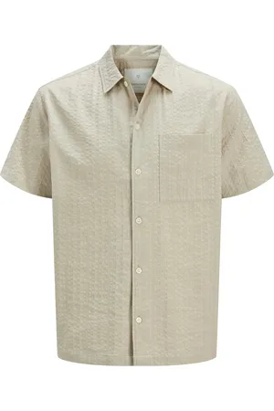 JACK & JONES Jprcceaston Seersucker S/S Shirt Ln Beige Jack & J S