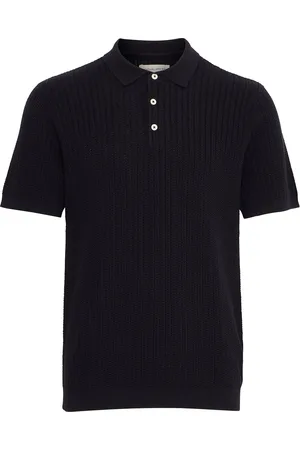 Casual Friday Cfkarl Structured Knit Polo Navy