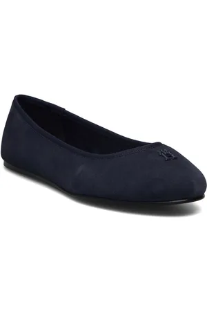 Tommy Hilfiger Th Hardware Suede Ballerina Navy