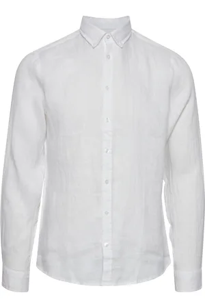 Casual Friday Cfanton Bd Ls Linen Shirt White