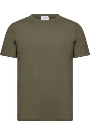 Lindbergh Organic Slub Yarn O-Neck Tee S/S Khaki