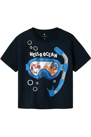 NAME IT Nmmmorish Paw Nreg Ss Top Cplg Navy