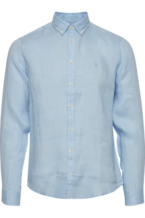 Casual Friday Cfanton Bd Ls Linen Shirt Blue