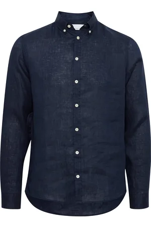 Casual Friday Cfanton Bd Ls Linen Shirt Navy