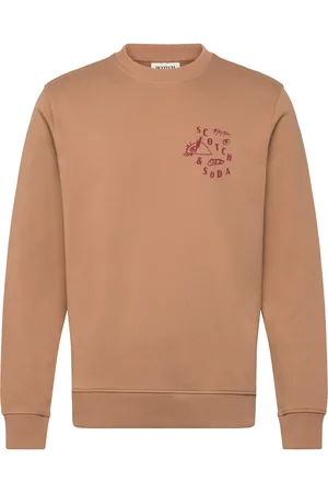 Scotch&Soda Regular Fit Left Chest Logo Sweatshirt Beige