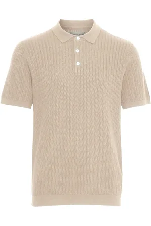 Casual Friday Cfkarl Structured Knit Polo Beige