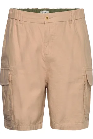 Scotch&Soda Cotton-Linen Relaxed Fit Cargo Short Beige