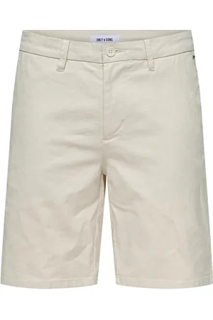 Only & Sons Onsmark 0011 Cotton Linen Shorts Noos Beige