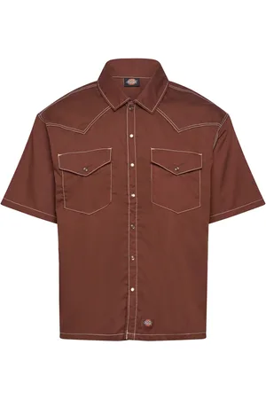 Dickies River Ranch Work Shirt Ss Brown
