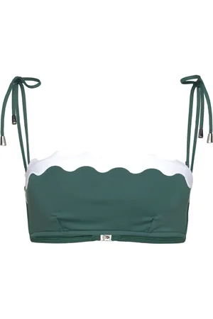 Seafolly Gia Ric Rac Bustier Bandeau Green