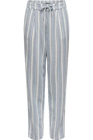 ONLY Onlcaro-Poptrash Easy Linen Bl Cc Pnt Blue