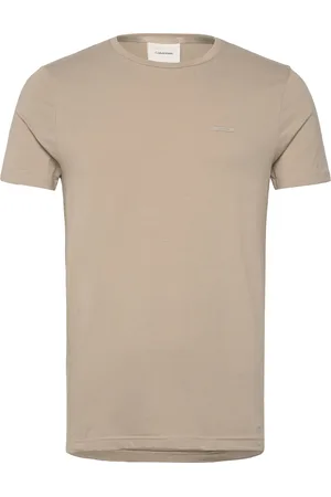 Calvin Klein Stretch Slim Fit T-Shirt Beige