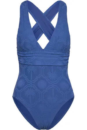 Seafolly Oasis Cross Back Piece Blue